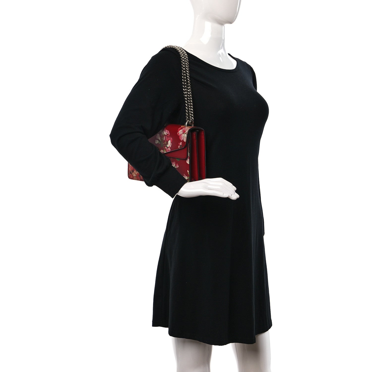 Gucci Calfskin Blooms Print Small Dionysus Shoulder Bag Romantic Cherry Multicolor 2 of 10