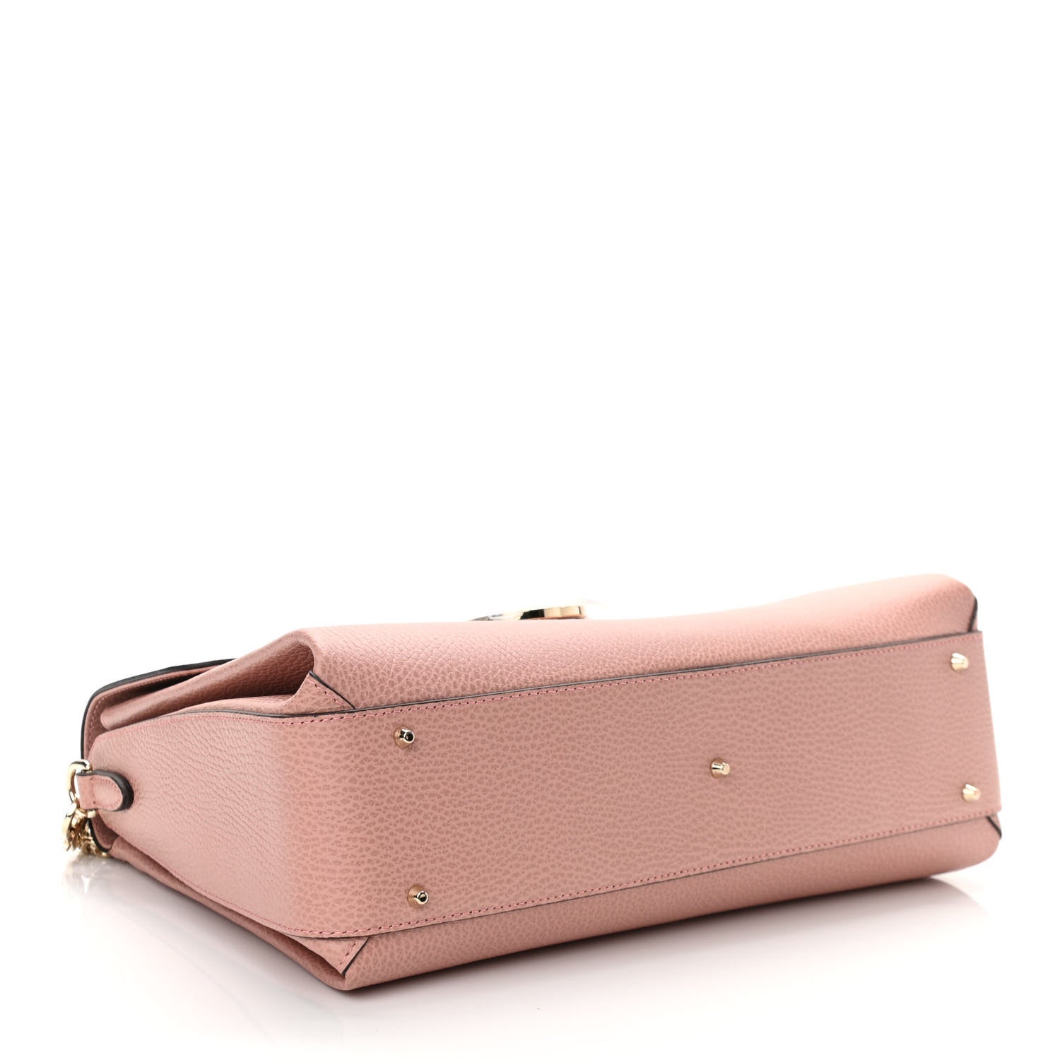 Gucci Dollar Calfskin Medium Interlocking G Top Handle Shoulder Bag Soft Pink 4 of 10