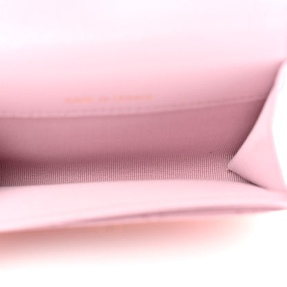 Chanel Caviar Quilted Flap Card Holder Wallet Light Pink 5 of 9