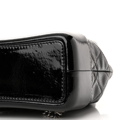 Chanel Patent Goatskin Quilted Small Gabrielle Backpack Black 10 of 11
