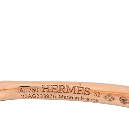 Hermes 18K Rose Gold Chaine d'Ancre Punk Double Ring 52 6 4 of 4