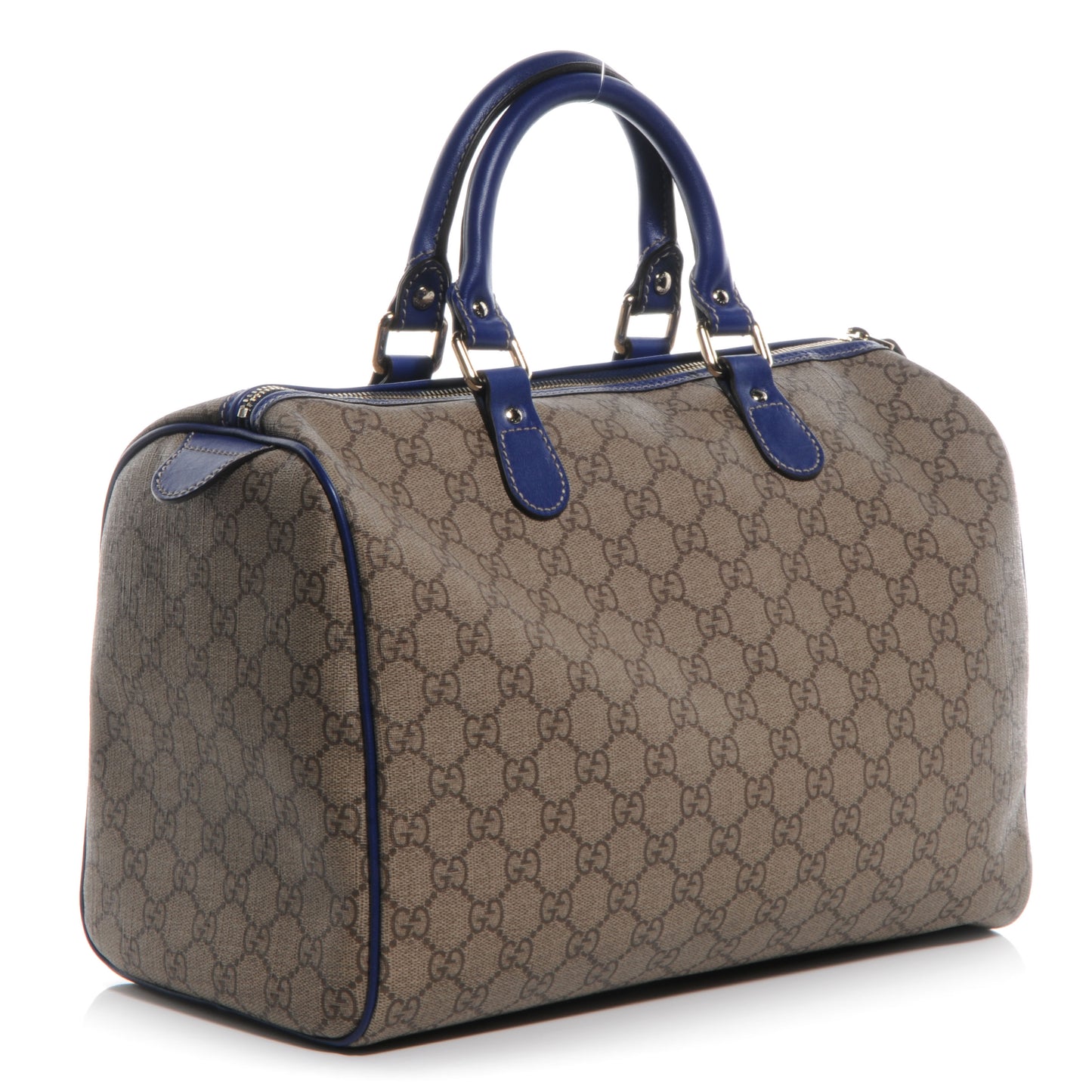 GG Plus Monogram Medium Boston USA Flag Unicef Duffle Blue