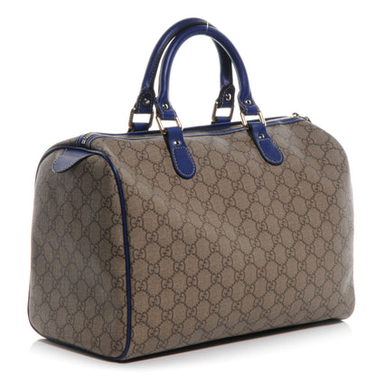 Gucci GG Plus Monogram Medium Boston USA Flag Unicef Duffle Blue 3 of 8