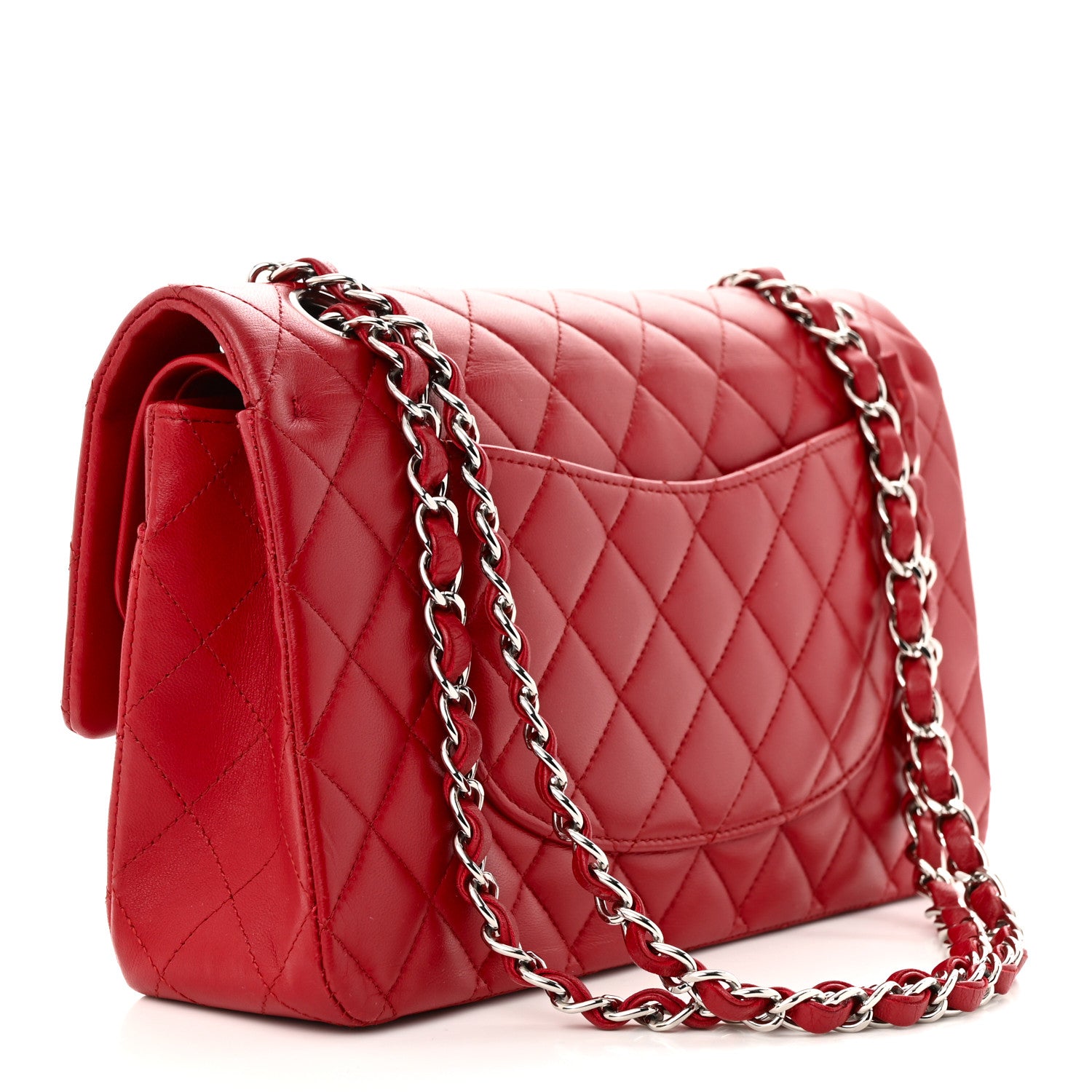Chanel Lambskin Quilted Medium Double Flap Red 3 of 11