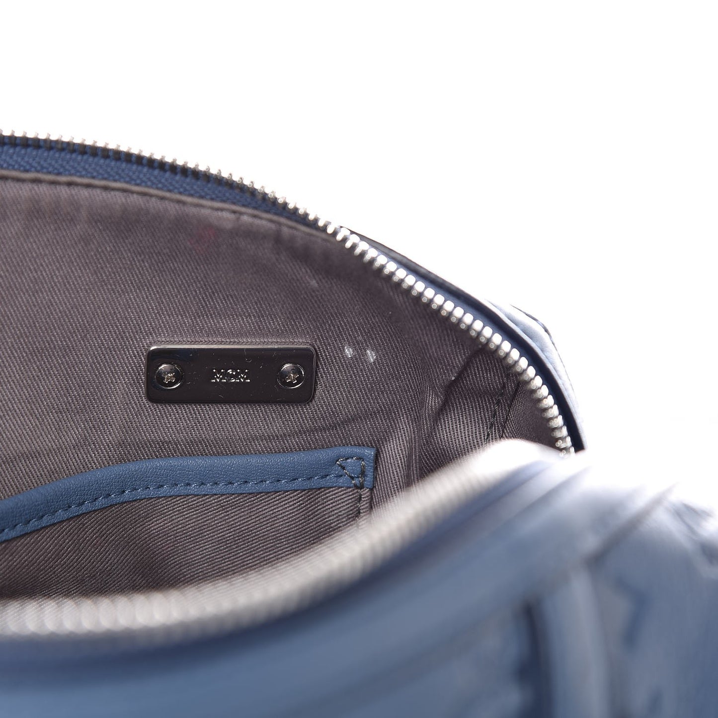 Calfskin Ottomar Monogram Small Boston Bag Blue