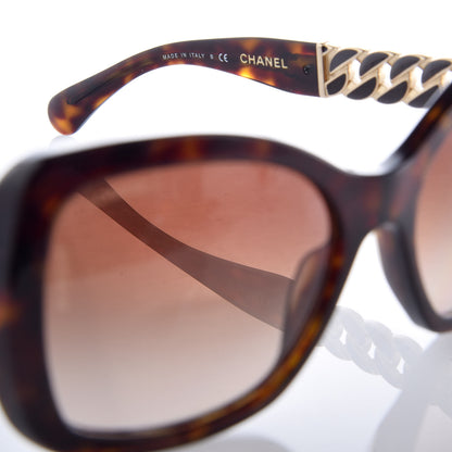 Chanel Acetate Metal Chain Square Sunglasses 5305 Brown 5 of 8
