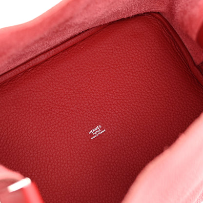 Hermes Taurillon Clemence Picotin Lock 26 GM Rouge Casaque 5 of 11