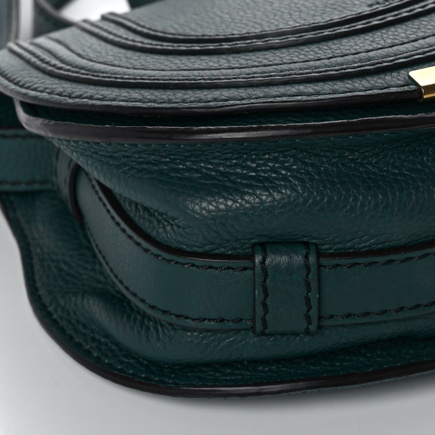 Calfskin Mini Marcie Round Crossbody Bag Teal