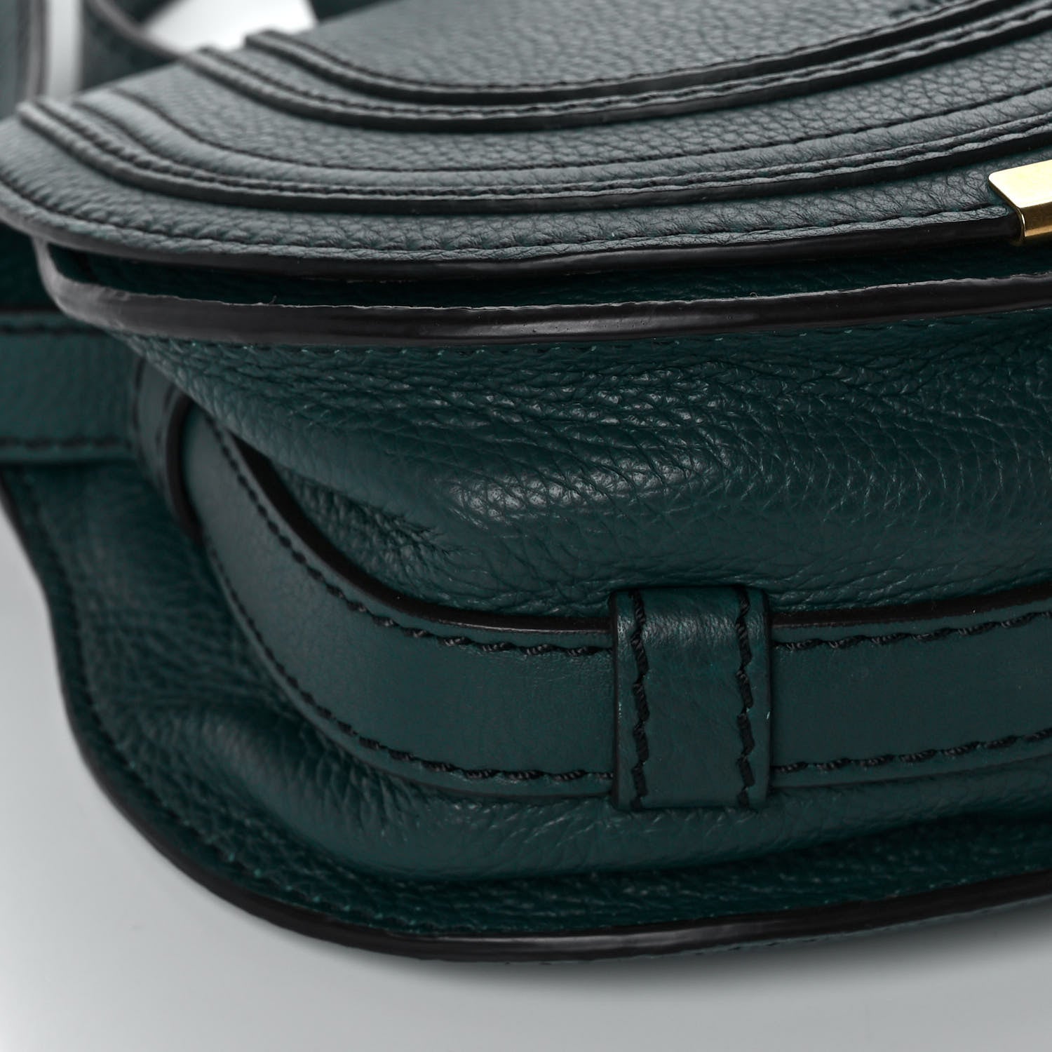 Chloe Calfskin Mini Marcie Round Crossbody Bag Teal 6 of 12
