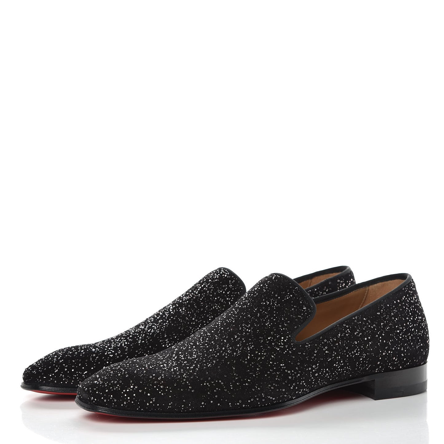 Veau Velours Mens Dandelion Crosta Flat Loafers 40 Black