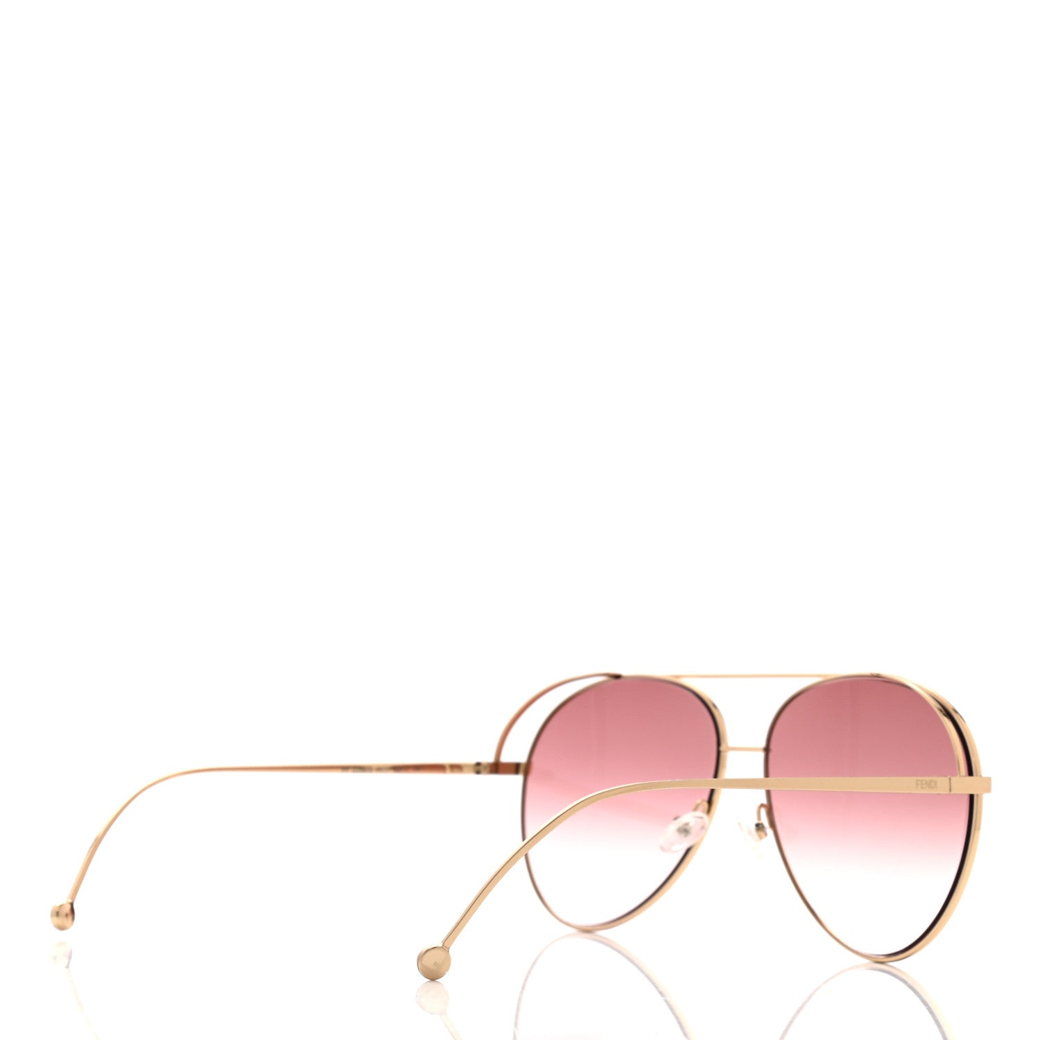 Fendi Metal Aviator Sunglasses FF0286/S Rose Gold 4 of 7