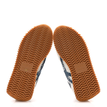 Loewe Nylon Suede Denim Flow Retro Runner Sneakers 38 White 6 of 8