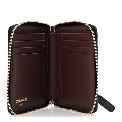 Chanel Caviar Quilted Small Zip Around Wallet Black 5 of 9