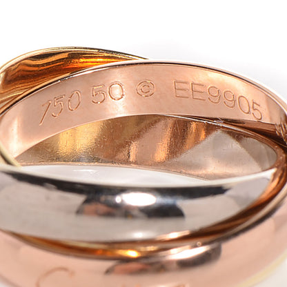 Cartier 18K Pink White Yellow Gold Trinity Ring 50 US 5.25 3 of 5