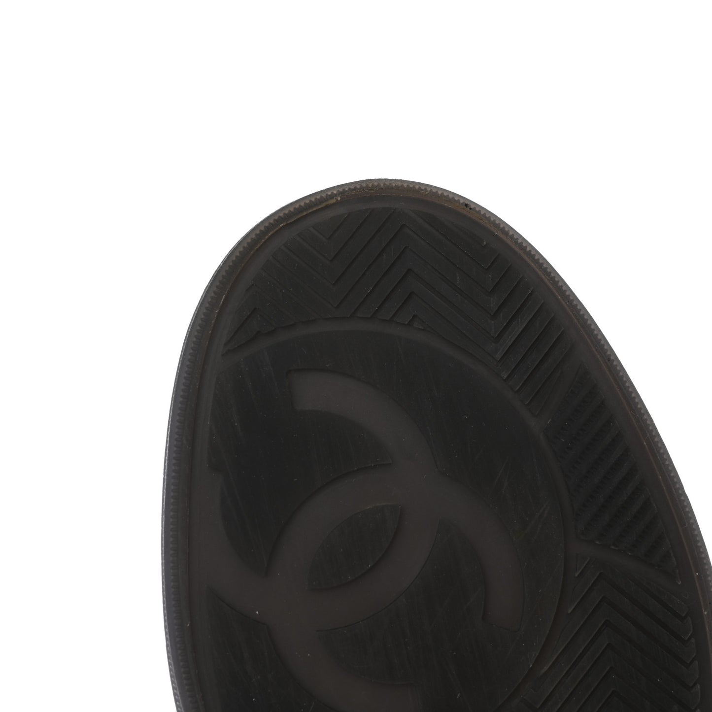 Suede Calfskin Logo Sneakers 39 Black White