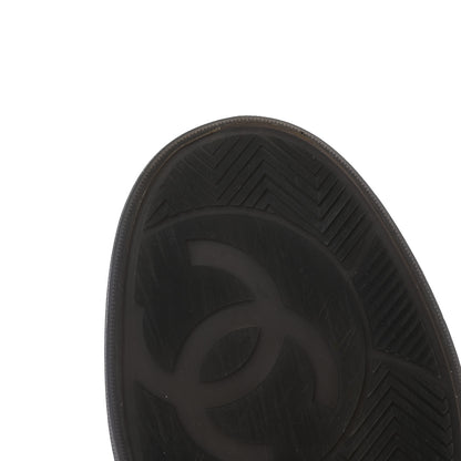 Chanel Suede Calfskin Logo Sneakers 39 Black White 9 of 16