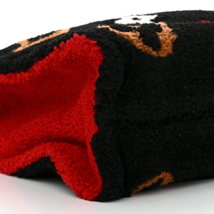 Louis Vuitton Shearling Monogram Giant Teddy Onthego GM Black Red 9 of 10