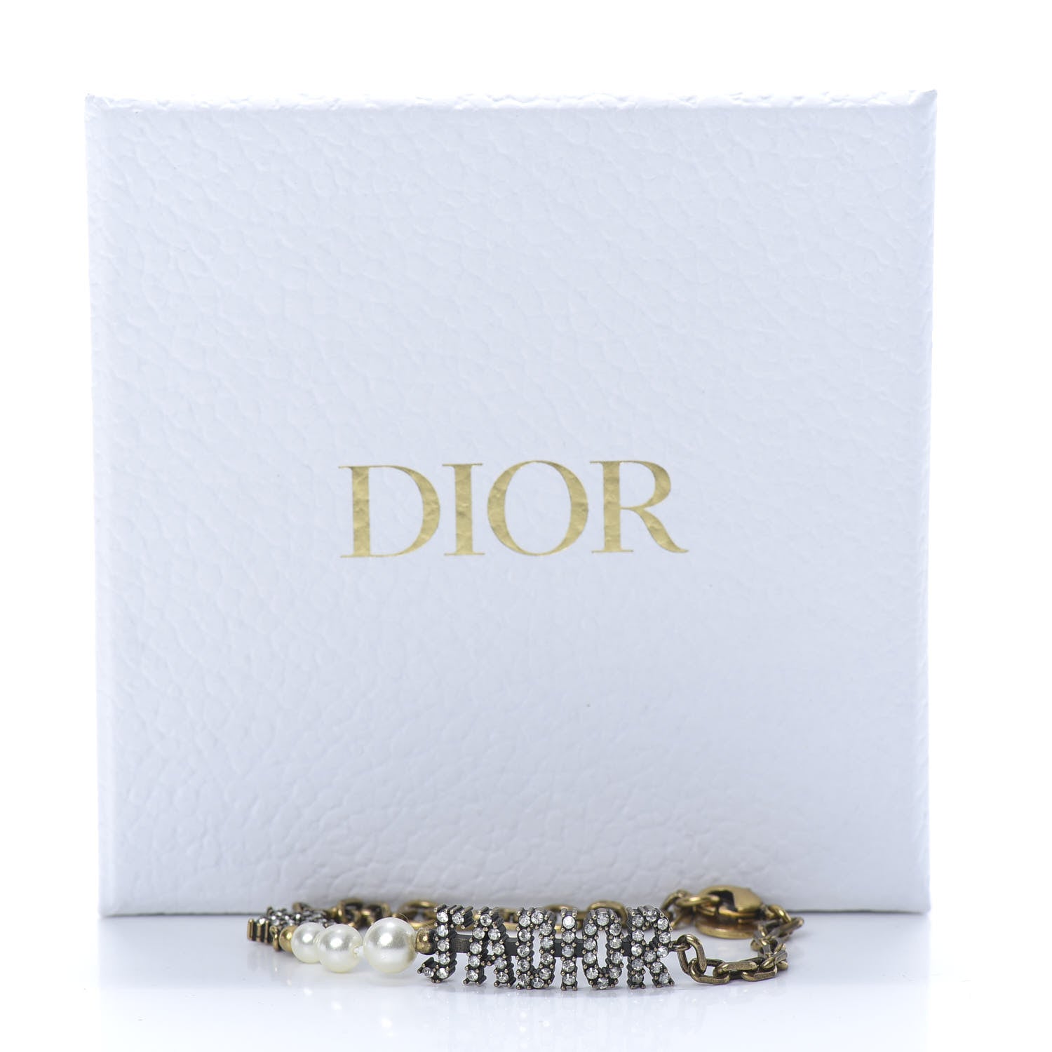 Christian Dior Metal Crystal Pearl J'Adior Bracelet Gold 5 of 5