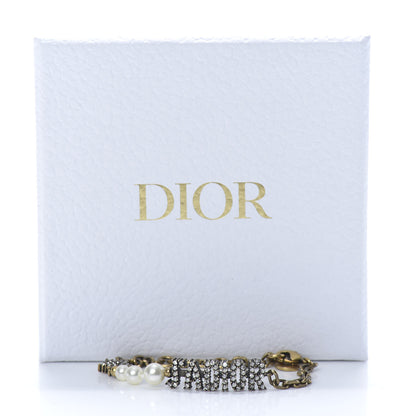 Christian Dior Metal Crystal Pearl J'Adior Bracelet Gold 5 of 5