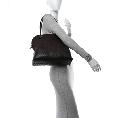Gucci Guccissima Medium Bree Shoulder Bag Chocolate 2 of 12