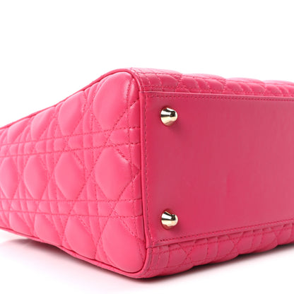 Christian Dior Lambskin Cannage Large Lady Dior Fuchsia 9 of 10