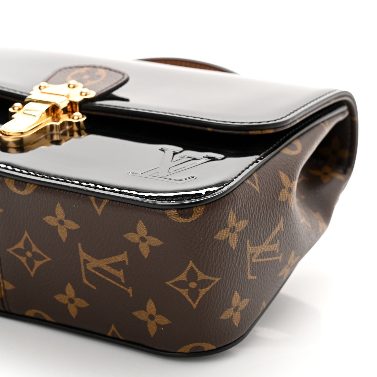 Louis Vuitton Patent Calfskin Monogram Cherrywood BB Black 9 of 9
