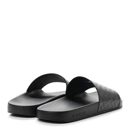 Gucci Microguccissima Slide Sandals 39 Black 4 of 8