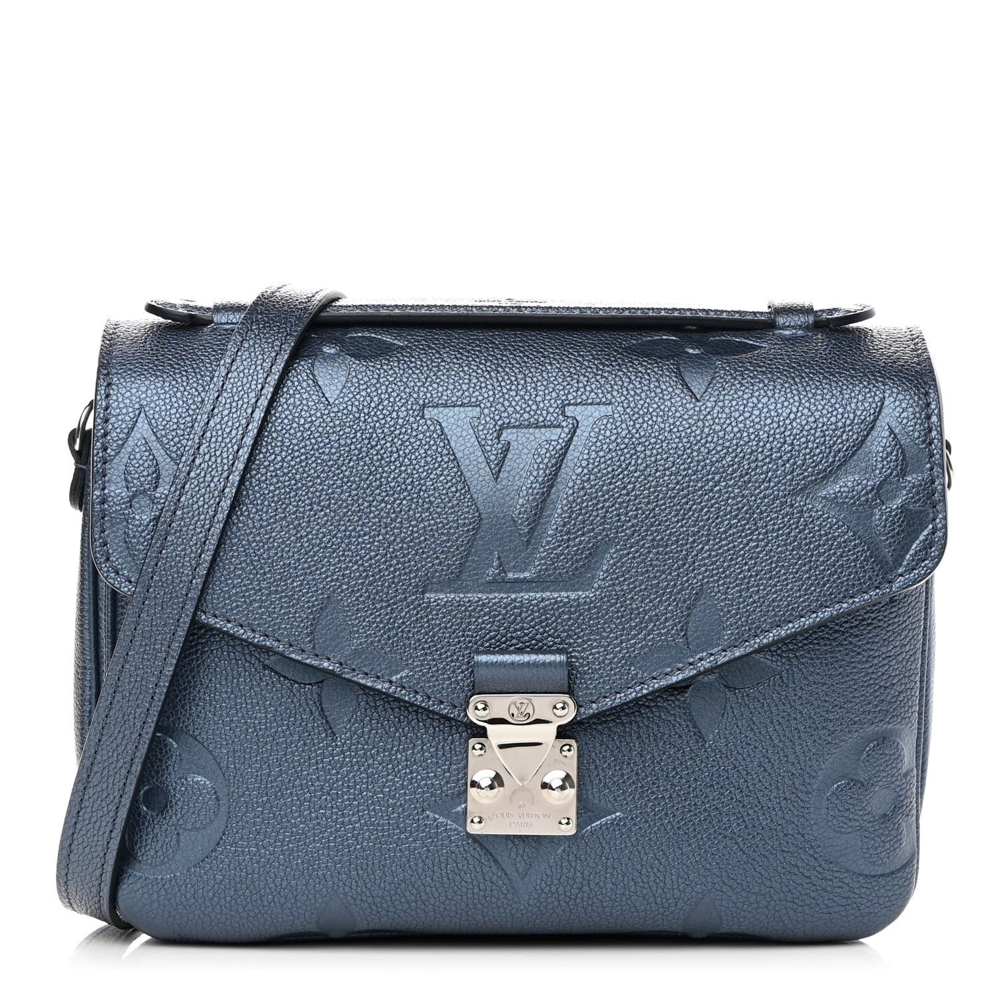 Metallic Empreinte Monogram Giant Pochette Metis Navy Nacre