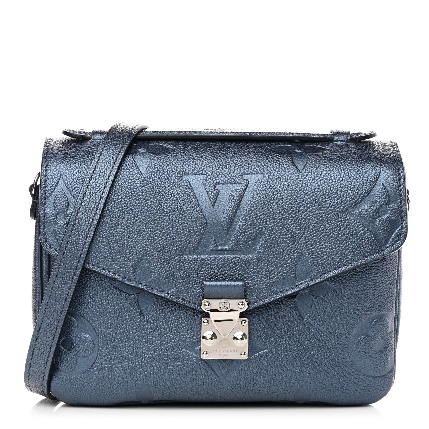 Louis Vuitton Metallic Empreinte Monogram Giant Pochette Metis Navy Nacre 1 of 10