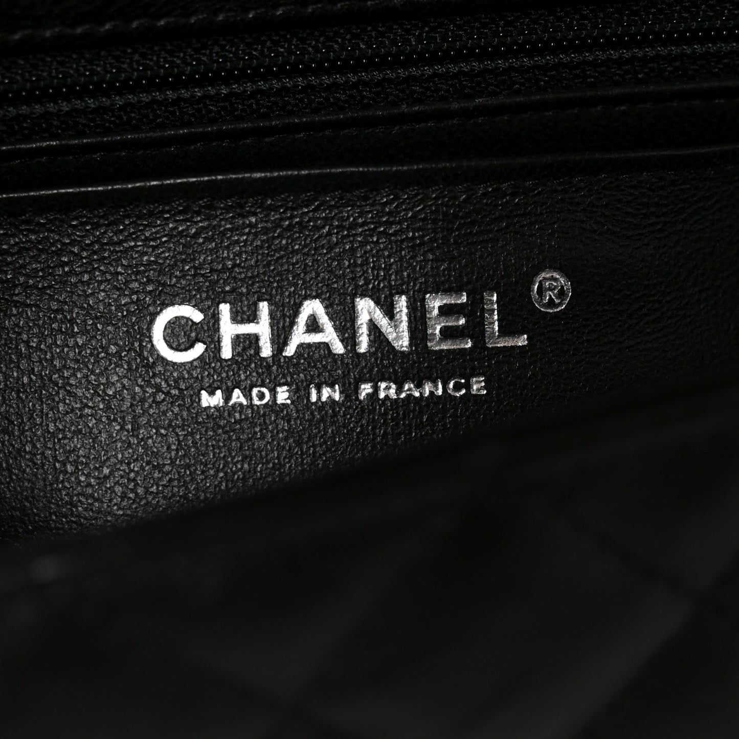 Crumpled Calfskin Quilted Mini Rectangular Flap So Black