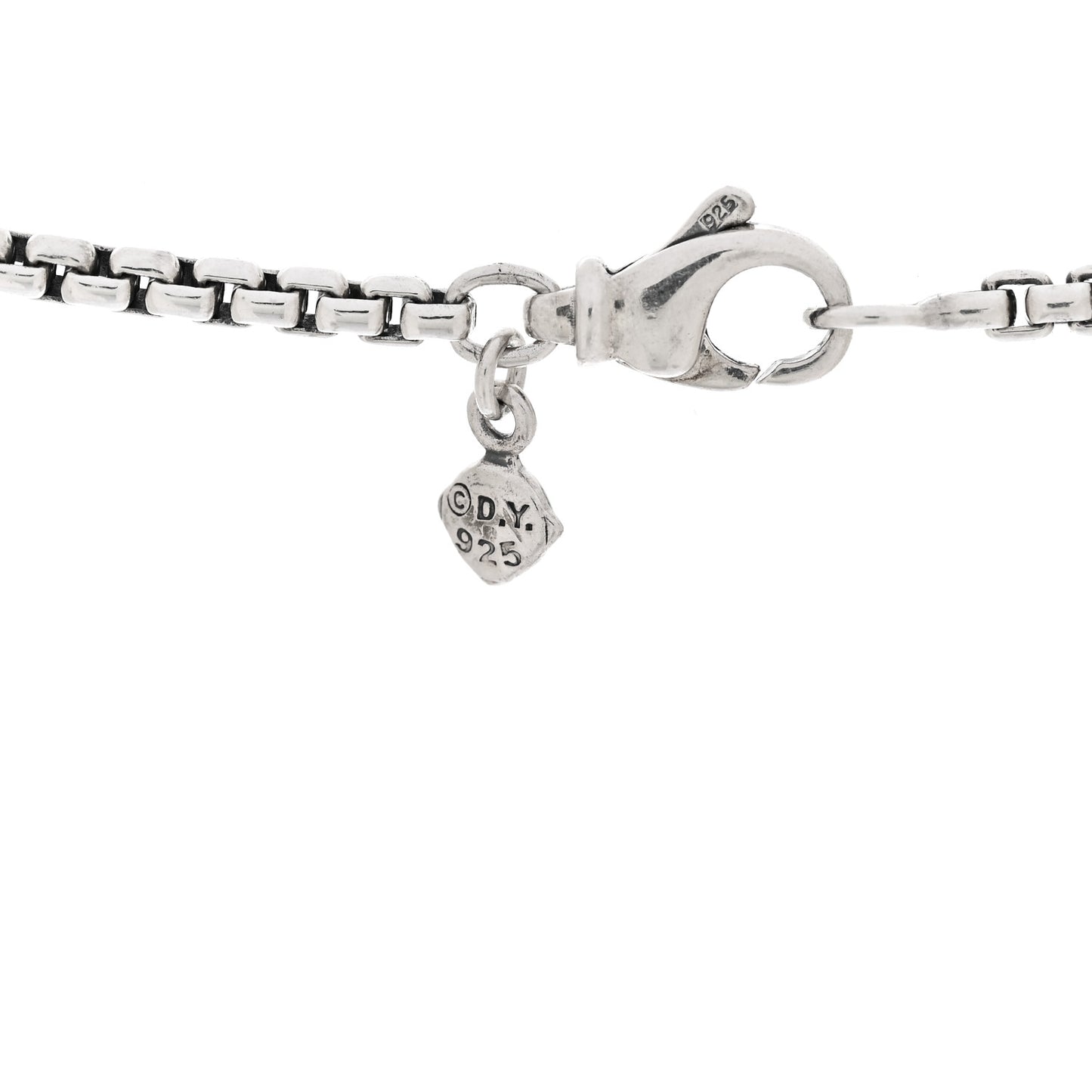 Sterling Silver Logo Station Necklace 46"