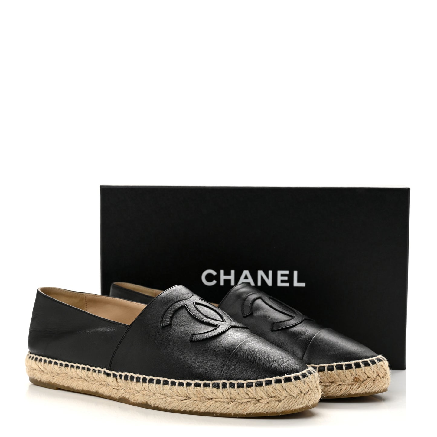 Lambskin CC Espadrilles 41 Black