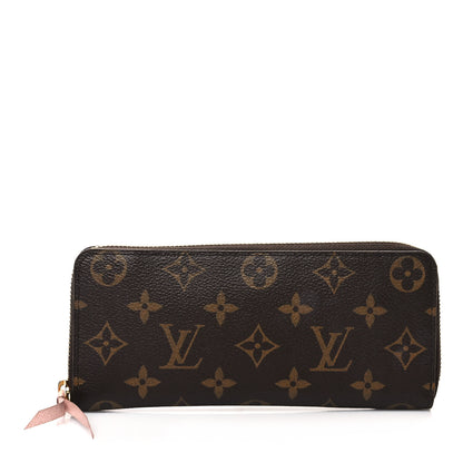 Louis Vuitton Monogram Clemence Wallet Rose Ballerine 1 of 10