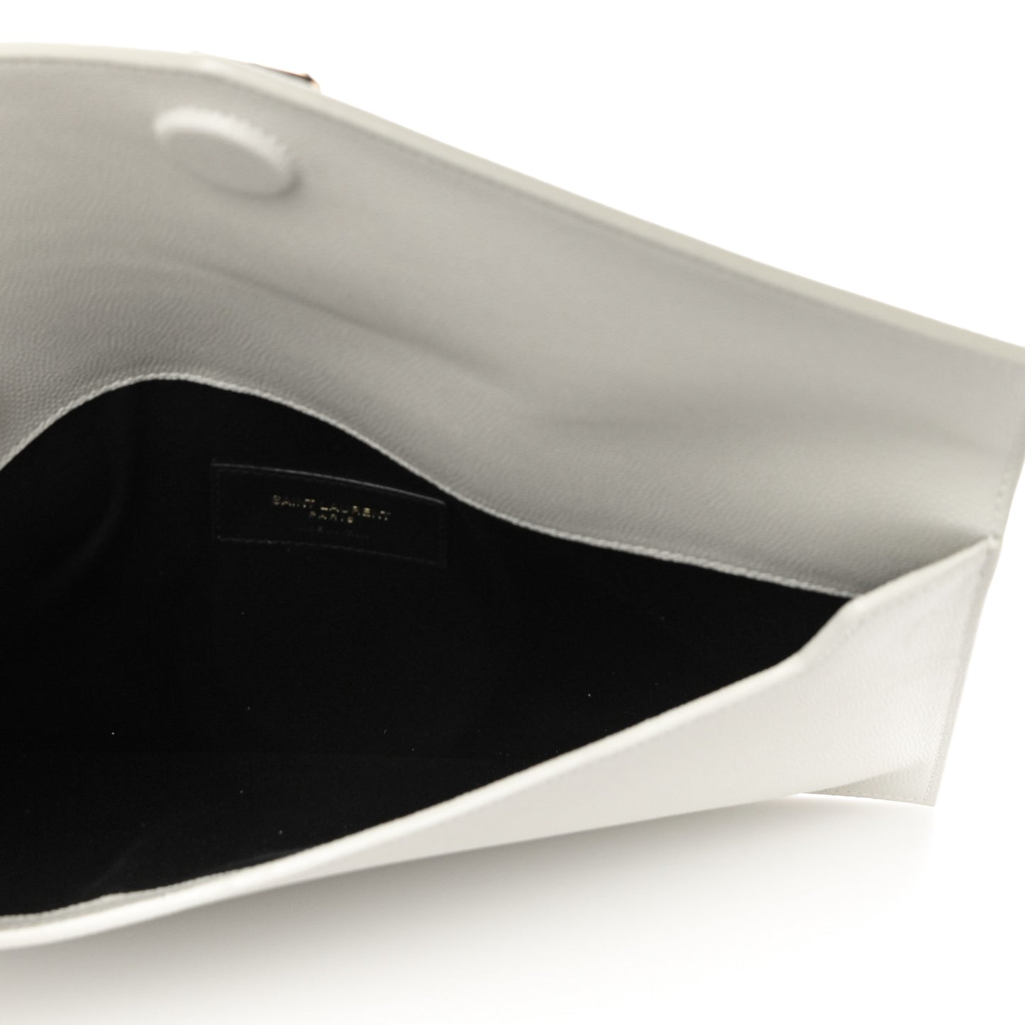 Smooth Shiny Calfskin Uptown Pouch Crema Soft