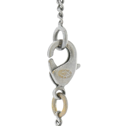Chanel CC Cross Pendant Necklace Silver 6 of 6
