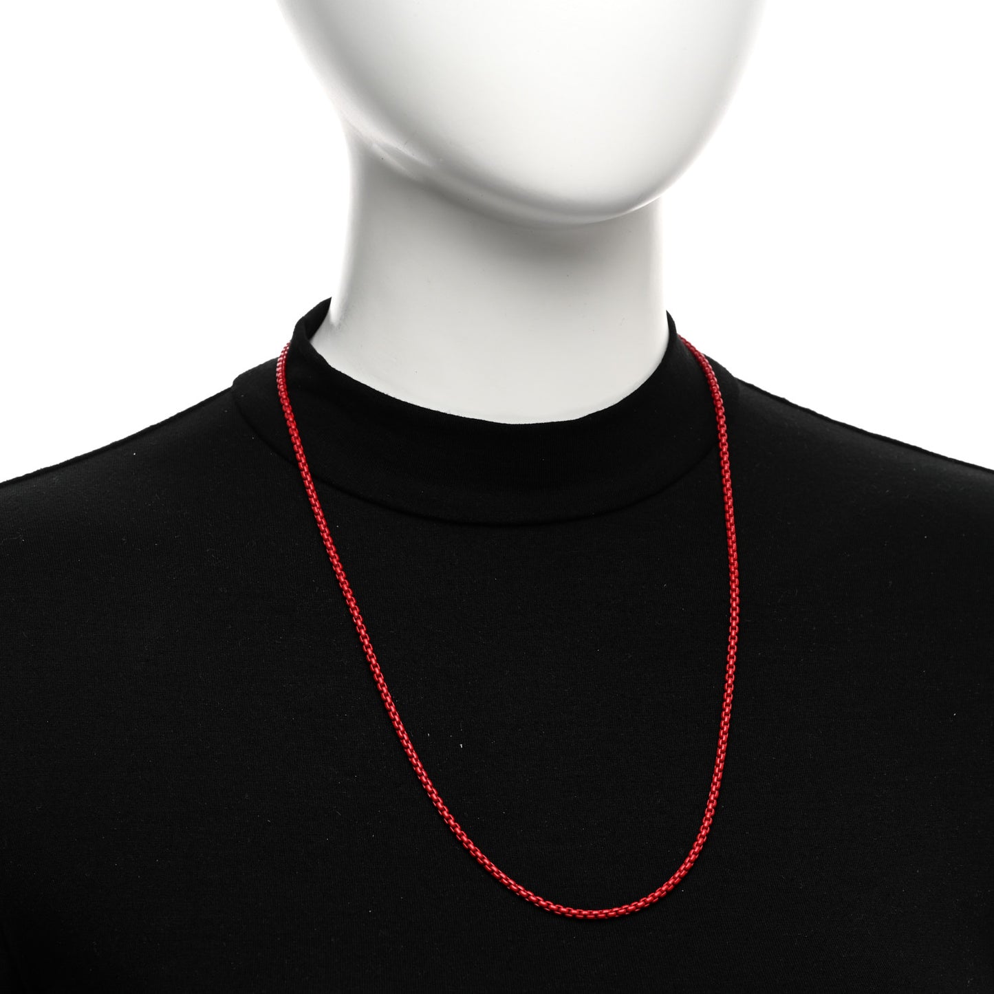 Sterling Silver Stainless Steel 2.7mm Small Box Chain Necklace Burgundy