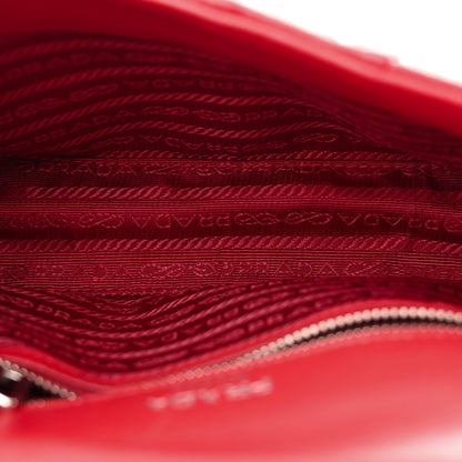 Prada Nappa Gaufre Small Chain Flap Shoulder Bag Fuoco 5 of 14