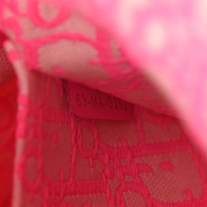 Christian Dior Wicker Oblique Medium Lady Dior Bag Fluorescent Pink 7 of 10