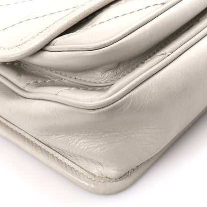 Saint Laurent Crinkled Calfskin Matelasse Monogram Baby Niki Chain Satchel White 11 of 12