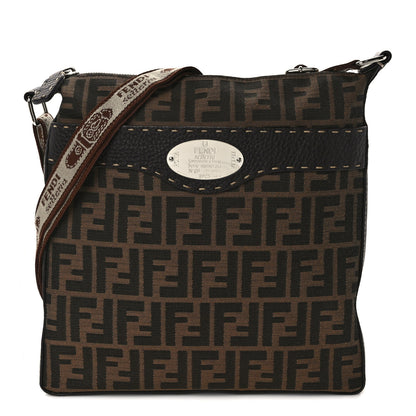 Fendi Zucca Cuoio Romano Selleria Messenger Tobacco Moro 1 of 13