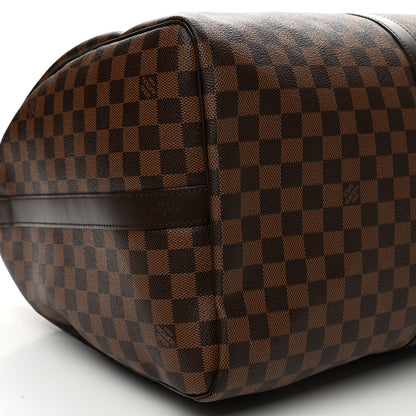 Louis Vuitton Damier Ebene Keepall Bandouliere 55 9 of 10