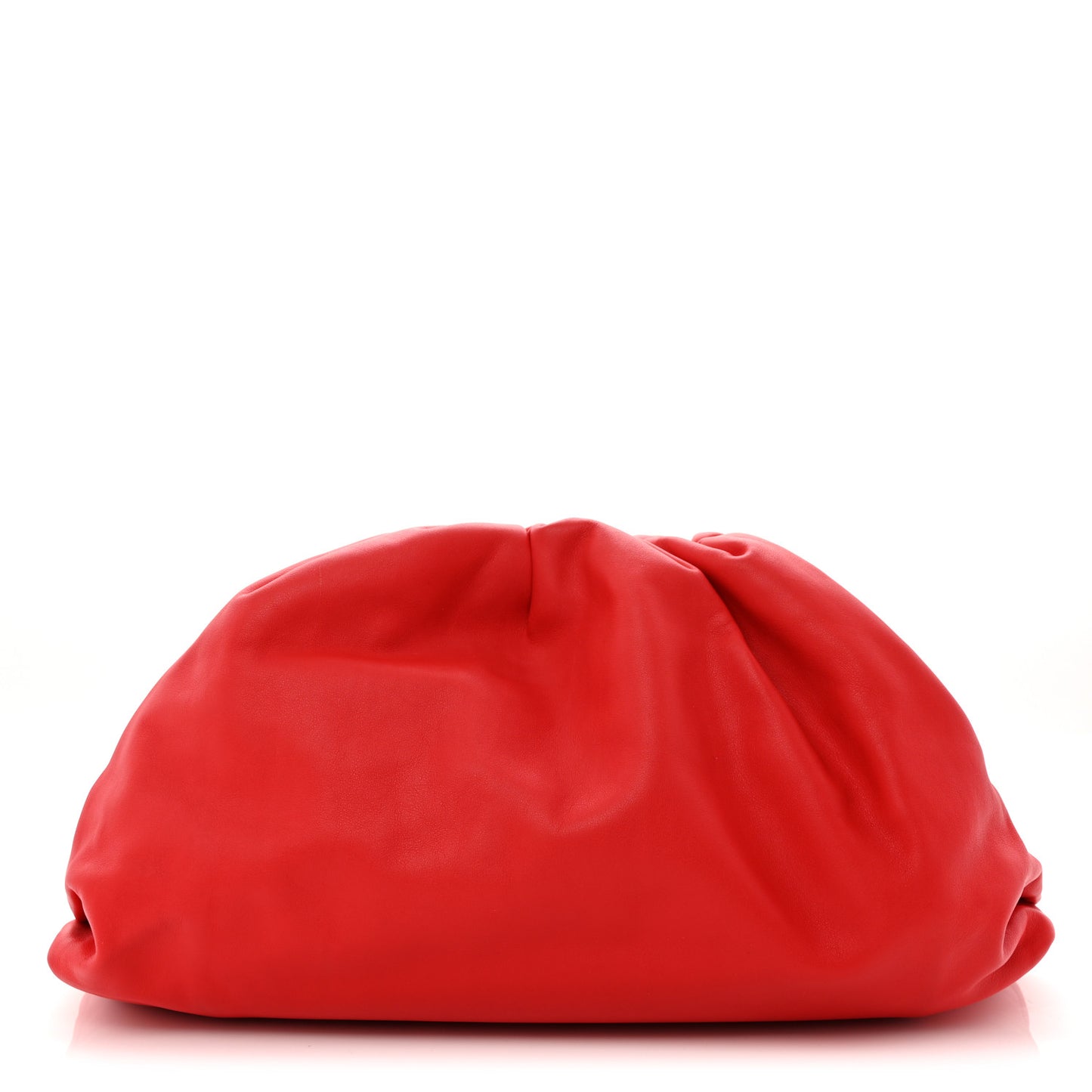 Smooth Butter Calf The Pouch Oversized Clutch Bright Red