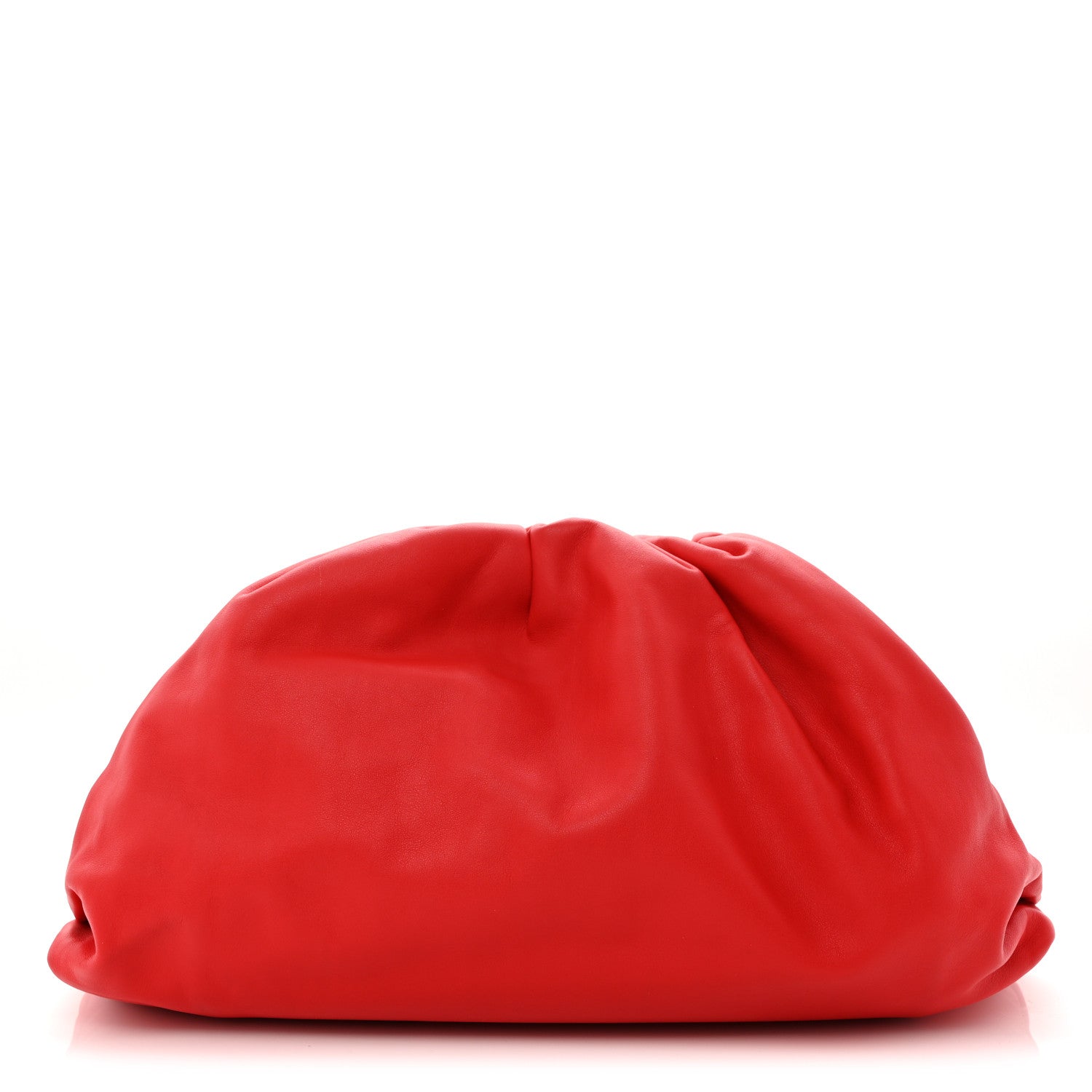 Bottega Veneta Smooth Butter Calf The Pouch Oversized Clutch Bright Red 1 of 8