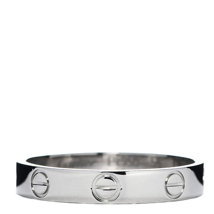 Cartier Platinum 3.5mm LOVE Wedding Band Ring 56 7.5 1 of 4