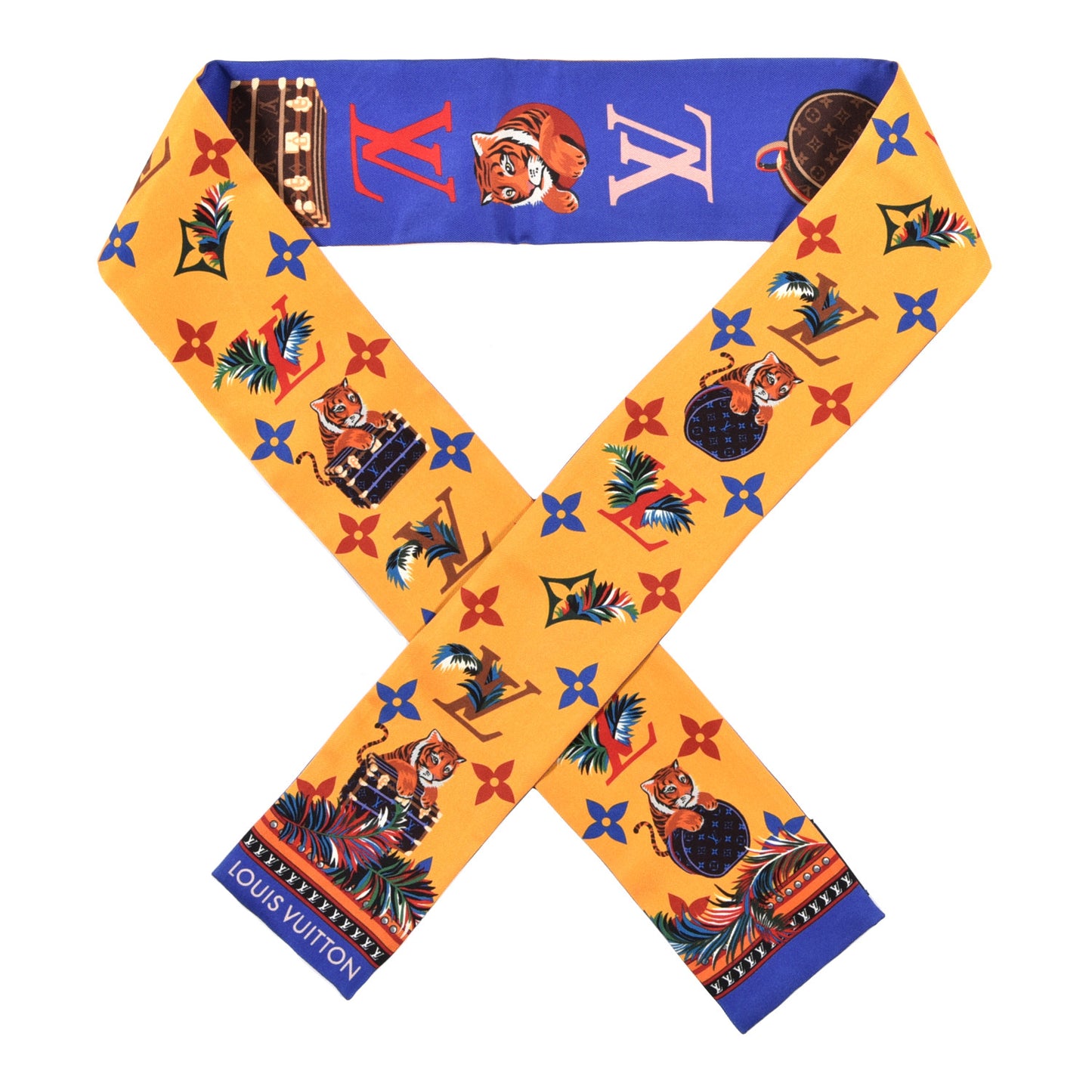 Silk Monogram Precious Tiger Bandeau Yellow