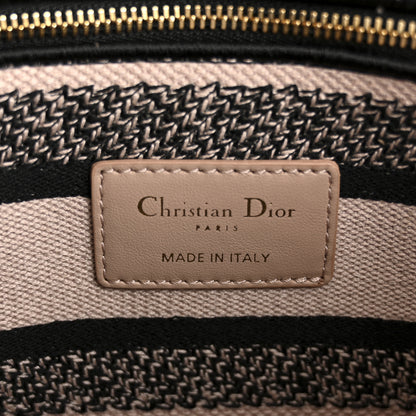 Christian Dior Canvas Embroidered Jardin Botanique Medium Lady D-Lite Light Pink Black 6 of 15