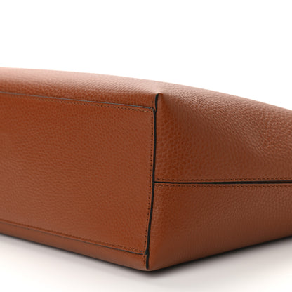 Valentino Garavani Grained Calfskin Rockstud Shoulder Tote Bright Cognac 9 of 9
