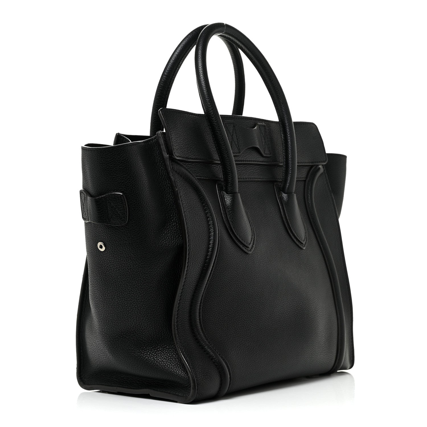 Celine Drummed Calfskin Mini Luggage Black 3 of 13
