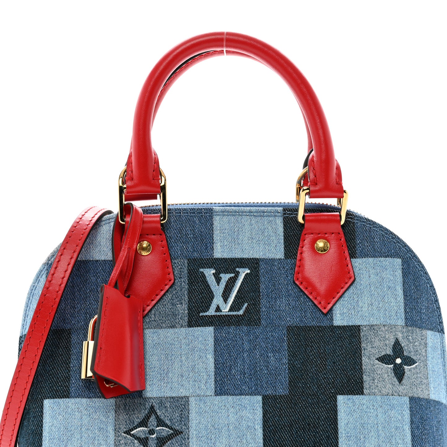 Denim Damier Monogram Patchwork Alma BB