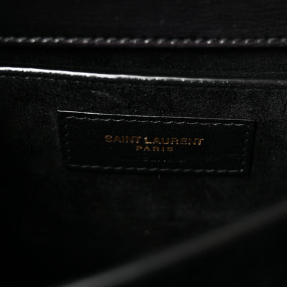 Saint Laurent Calfskin Medium Monogram Sunset Black 6 of 9